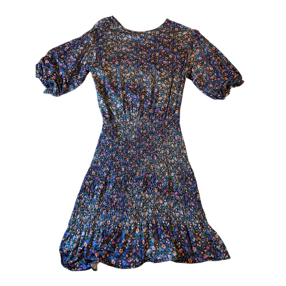 Sandro Pinelle Blue Floral Dress - Size 38 - Picture 10 of 15